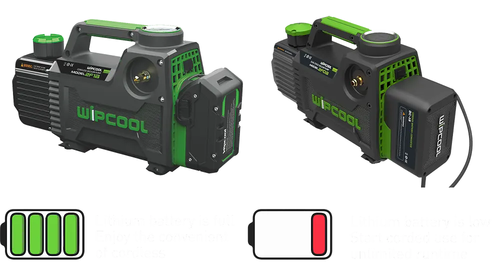 Вакуумный насос с комбинированным питанием WIPCOOL F1BK/2F1BRK/F2BRK/2F2BRK